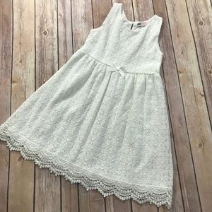 H&M - White Lace Embellished Dress Girls Size 6-8